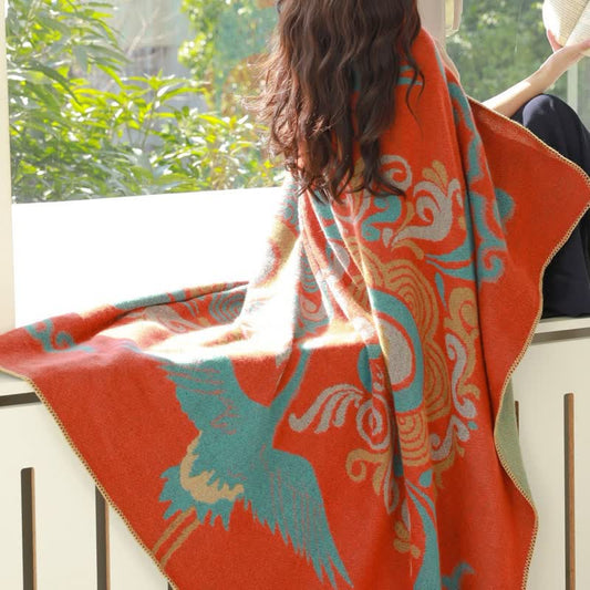 Retro Style Luxury Leisure Soft Blanket