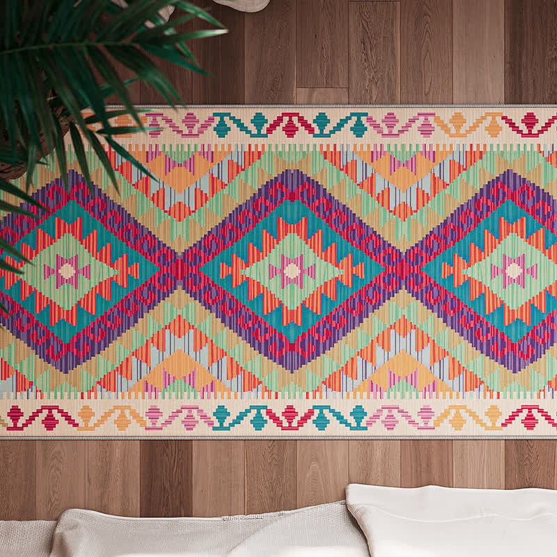 Colorful Classic Kilim Area Runner Rug