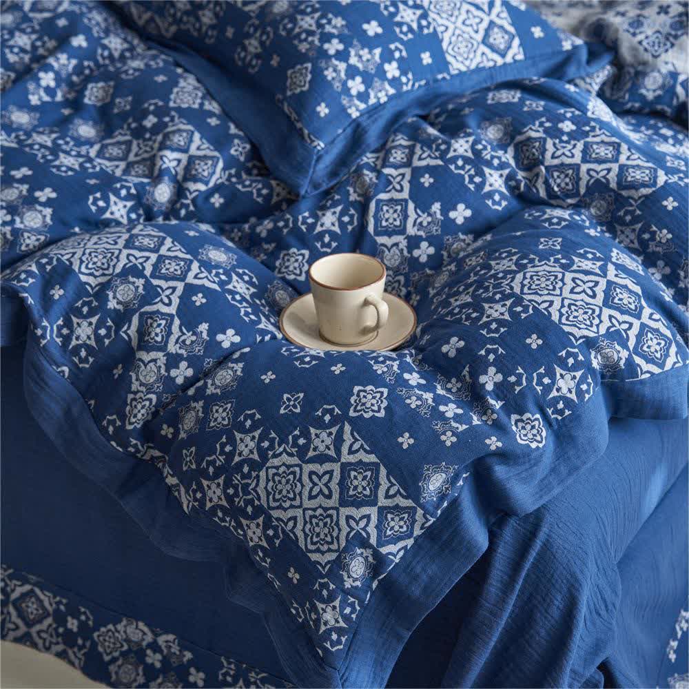 Pure Cotton Vintage Gauze Bedding Set (4PCS)