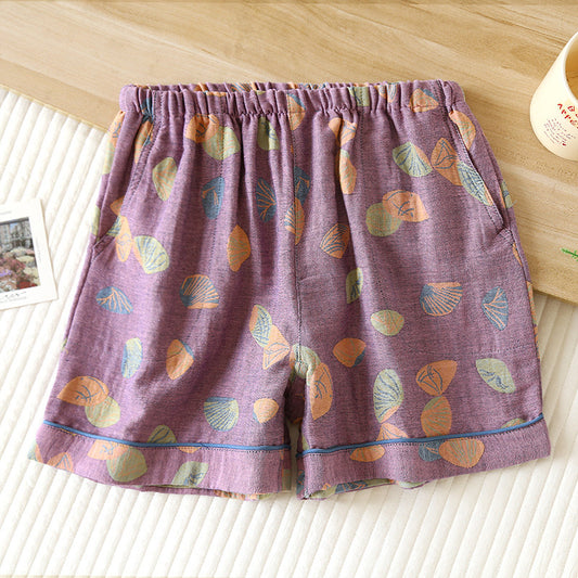 Cotton Gauze Shell Breathable Pajama Shorts