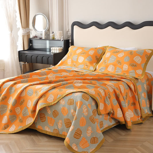 Retro Pumpkin Cotton Gauze Breathable Quilt