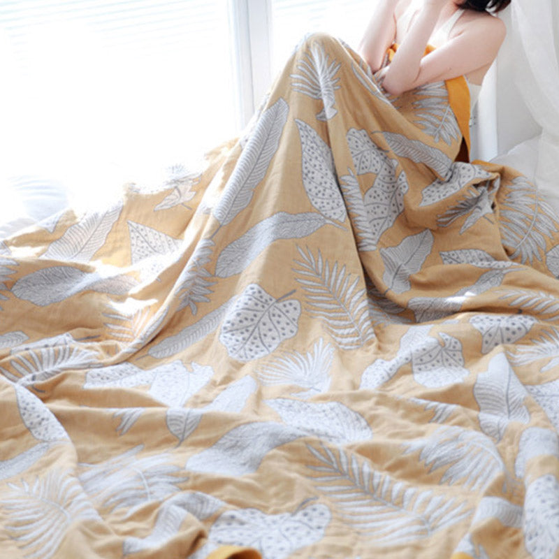 Pattern Gauze Reversible Quilt Breathable Throw - image 6