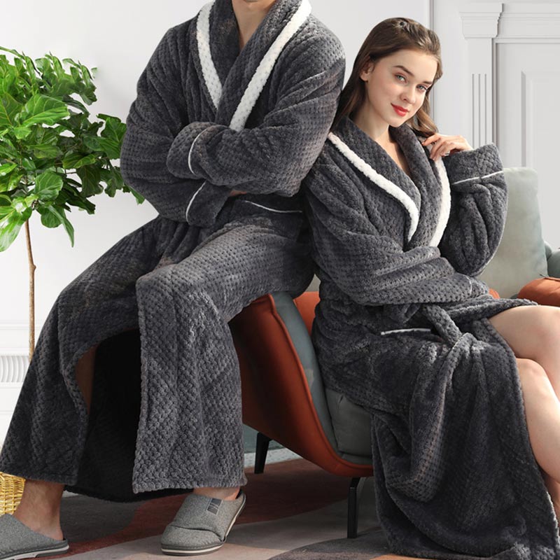 Thick Fleece Pajama Comfy Bathrobe - image 13