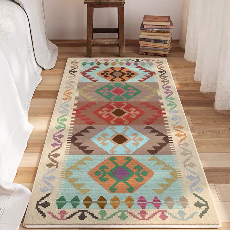 Anti-slip Afghan Kilim Bedroom Runner Rug