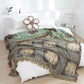 Bohemian Elephant Cotton Gauze Tassel Quilt