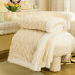 Ownkoti Puffy Cozy Reversible Throw Blanket - Beige - 79" x 90" - image 13