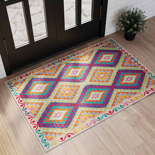 Colorful Classic Kilim Area Runner Rug