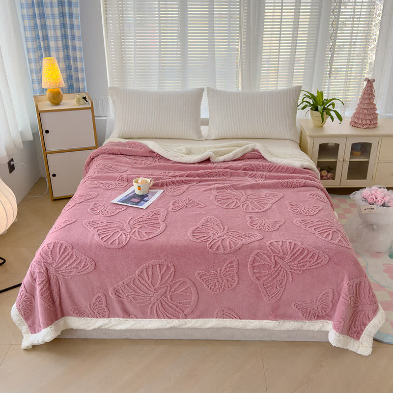 Butterfly Soft Sherpa Decorative Blanket