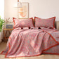 Petal Flower Pattern Cotton Reversible Quilt - 2PCS Pillowcases - Pink - 19" × 31" - image 3