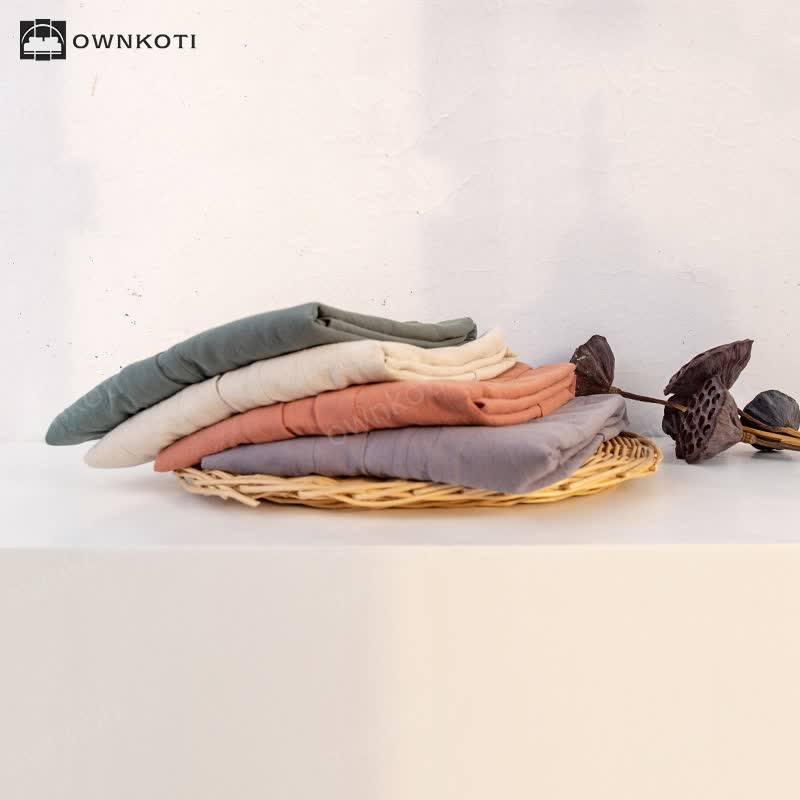 Ownkoti Soft V-Neck Bathrobe Sleepwear with Pockets
