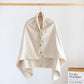 Solid Color Soft Flannel Shawl Blanket - Off-white - 31" x 51" - image 9