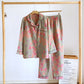Gourd Cotton Long Sleeves Pajama Set - Green - Women L - image 2