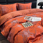 Vintage Jacquard Satin Summer Bedding Set (4PCS)