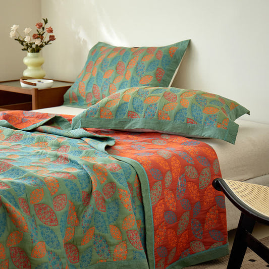 Luxurious Leaf Pure Cotton Comfy Quilt