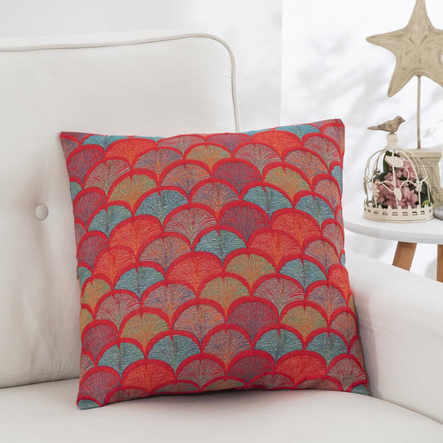 Jacquard Fish Scale Cotton Gauze Pillowcases(2PCS)