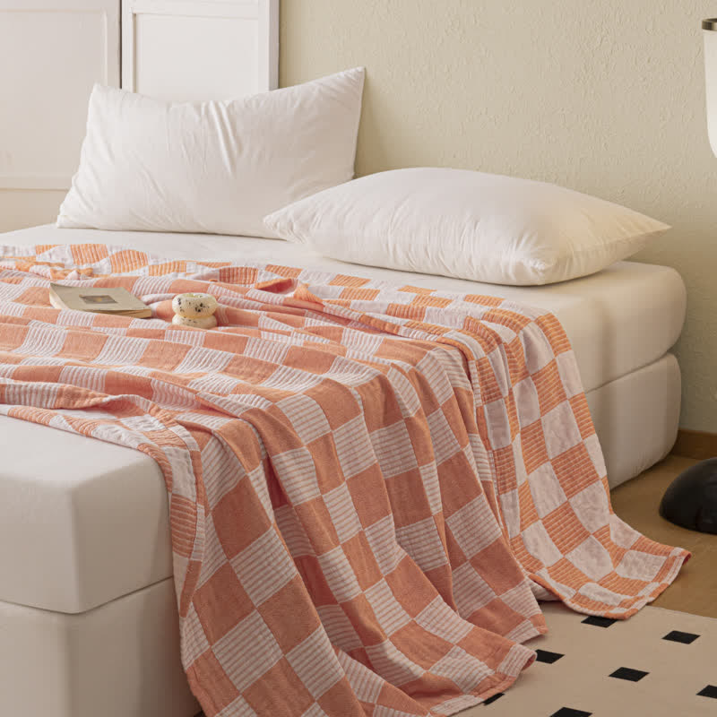 Modern Checkerboard Pure Cotton Breathable Quilt