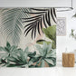 Tropical Style Leaf Decorative Shower Curtain