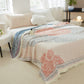 Retro Floral Four Layers Cotton Gauze Quilt