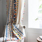 Ownkoti Boho Colorful Geometric Curtain with Tassel