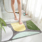 Ownkoti Leaf Pattern Soft Non-Slip Bathroom Rug