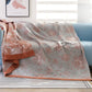 Ownkoti Lightweight Flower Print Cotton Sofa Blanket