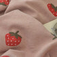 Pink Strawberry Knitting Breathable Cotton Quilt