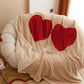 Valentine's Day Heart Print Decorative Blanket