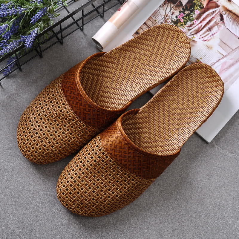 Retro Non-slip Breathable Flax Slipper