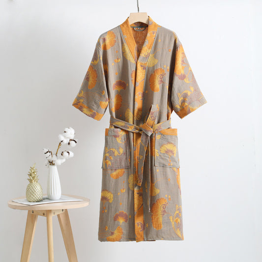 Pure Cotton Gauze Breathable Robe