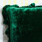 Suede Solid Color Pillowcase with Ruffled