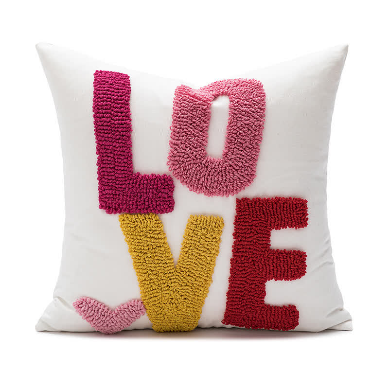 Valentine's Day Embroidered Pillow Cover