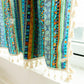 Colorful Plaid Pattern Tassel Tier Curtain