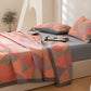Triangle Pattern Print Cotton Reversible Quilt