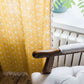 Ownkoti Yellow Plaid Translucent Curtains with Tassels