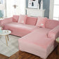 Ownkoti Suede Pure Color Elastic Sofa Cover