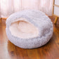 Semi-enclosed Warm Fleece Pet Bed