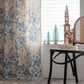 Ownkoti Blue Flower Pine Light Filtering Curtain