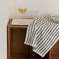 White & Black Striped Breathable Cotton Towel