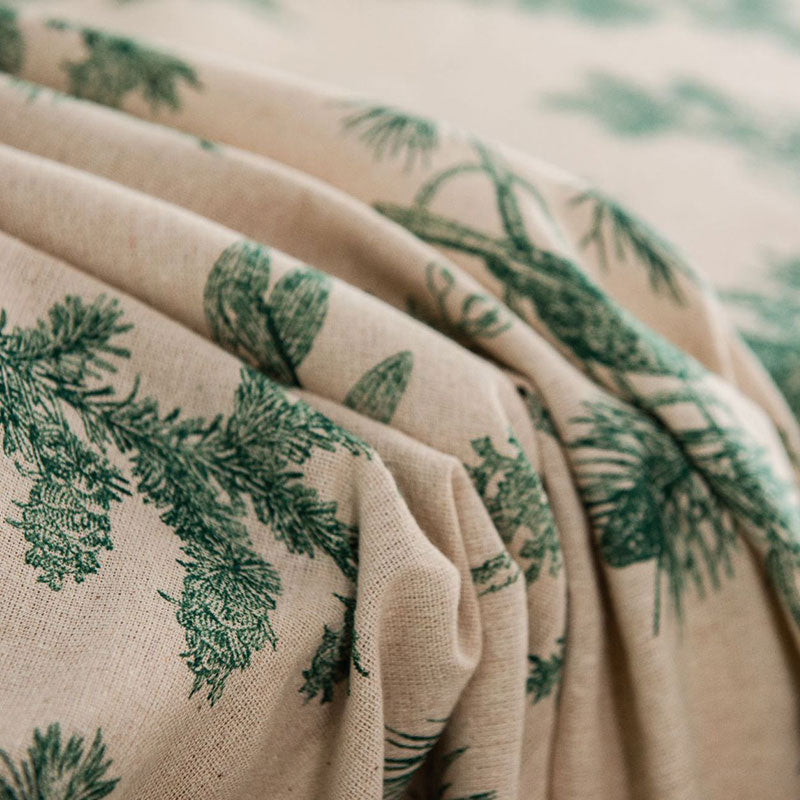 Pine Bird Cotton Linen Tablecloth