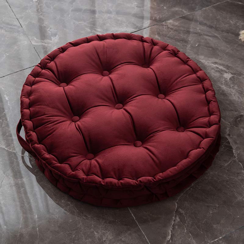 Solid Color Circle Shape Seat Cushion