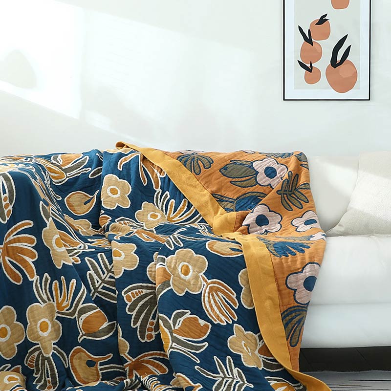 Yellow Flower Sofa Blanket Sofa Cover