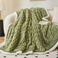 Thick Coral Fleece Reversible Throw Blanket