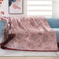 Ownkoti Lightweight Flower Print Cotton Sofa Blanket