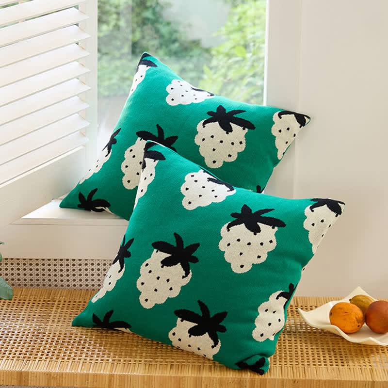 Strawberry Pattern Breathable Cotton Pillowcases (2pcs)