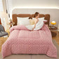 Jacquard Solid Color Comfy Fluffy Blanket