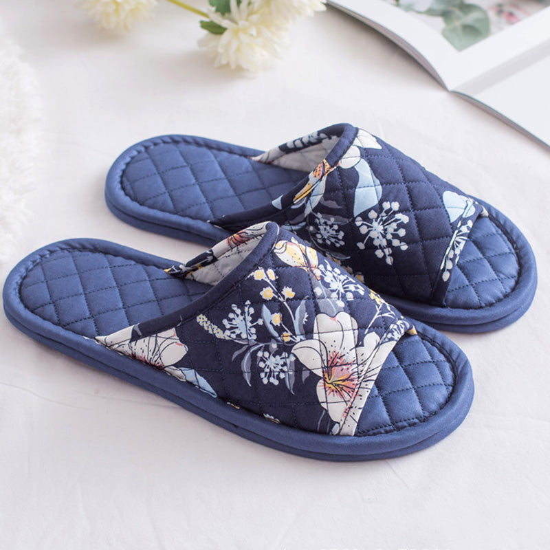 Lily Open Toe Cotton Non-Slip Slippers