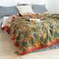 Vintage Reversible Coverlet Soft Floral Quilt