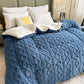 Jacquard Solid Color Comfy Fluffy Blanket