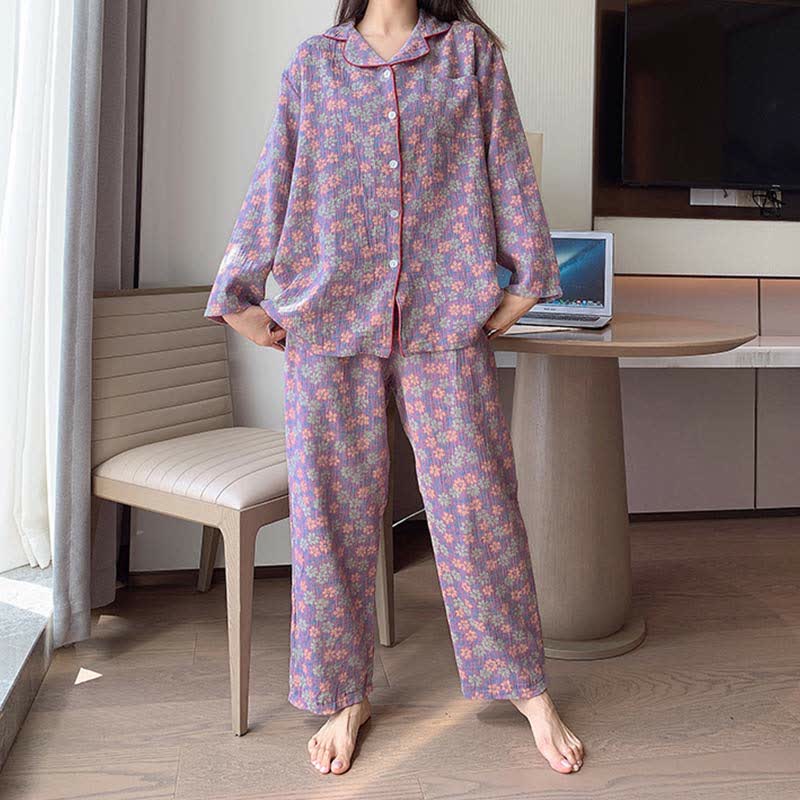 Plus Size Rural Cotton Loungewear Set