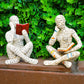 Reading Woman Thinker Statue Bookshelf Decoration